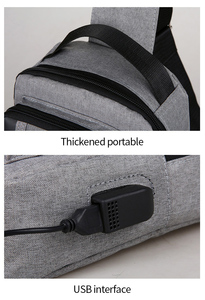 Sacs bandoulière <span class=keywords><strong>de</strong></span> luxe en nylon pour hommes, personnalisables avec logo imprimé, avec port <span class=keywords><strong>de</strong></span> chargement - Product Image 4