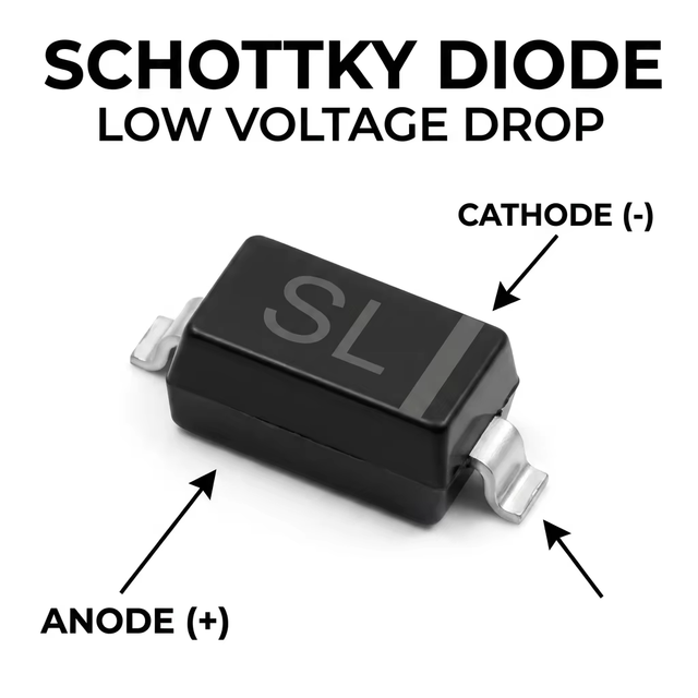 B0530W SOD-123 Schottky Diode 30V 0.5A Low Forward Voltage for Rectification and Transient Protection