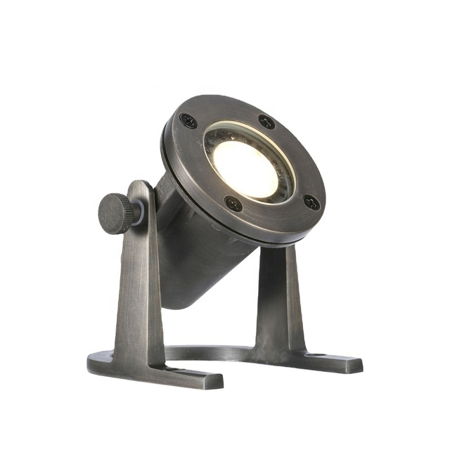 ETL LT2801 IP68 Antique Bronze Die-cast Brass MR16 GU5.3 Low Voltage Accent Underwater Light Landscape Garden Pool Light Fixture