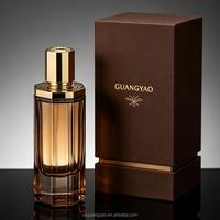 Nouveaux flacons de parfum en verre mat facetté de qualité supérieure, 100 ml, avec bouchons dorés, emballages personnalisés, commandes OEM