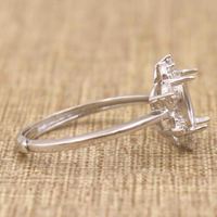 Sterling Silber 5*7/6*8/7*9/8*10mm halb montierter Ring rahmen Leerer Rohling S925 Einstell basis halter ohne Mittelstein für DIY-Inlay