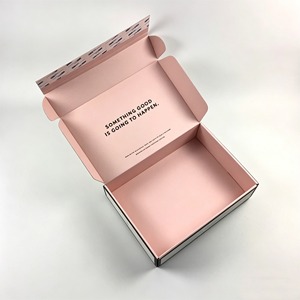 Boîte de Courrier Recyclable au Design Luxe – Boîte d'Expédition en Carton Rose sur Mesure avec Bande Déchirable, Boîte d'<span class=keywords><strong>Abonnement</strong></span>, Embossage pour la Vente au Détail - Product Image 1