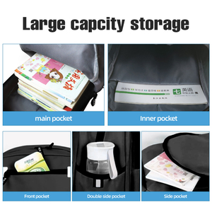 Bolso ajustable impermeable de moda de gran espacio con cierre de cremallera Correa desmontable y logotipo impreso - Product Image 4