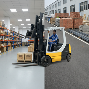 Электрический вилочный погрузчик ZeFeng 2 тонны 4WD с свинцово-кислотной/литий-ионной батареей, цельнолитыми шинами – портативный, для использования в помещении/на улице - Product Image 3