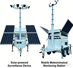 Telecamera Termica AI con Rilevamento Umano <span class=keywords><strong>e</strong></span> Veicolare per Rimorchio di <span class=keywords><strong>Sorveglianza</strong></span> Solare su Siti Industriali - Product Image 1