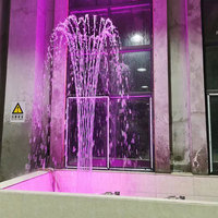 Buses rotatives en acier inoxydable de haute qualité piscines de jardin musique danse fontaines CNC verre fleur paniers fontaine