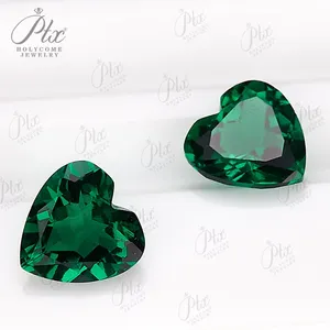 Taglio a cuore prodotto in laboratorio <span class=keywords><strong>con</strong></span> taglio idrotermale <span class=keywords><strong>smeraldo</strong></span> zambiano tagliato a mano <span class=keywords><strong>con</strong></span> <span class=keywords><strong>crepe</strong></span> e inclusioni selezionabili AGL certificato prezzo all'ingrosso - Product Image 2