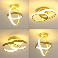 Meilleure vente Escalier moderne Décoration de la maison Couloir Allée Couloir LED Petit plafond Lampe noire Vestiaire Hall d'entrée Allée lumineuse