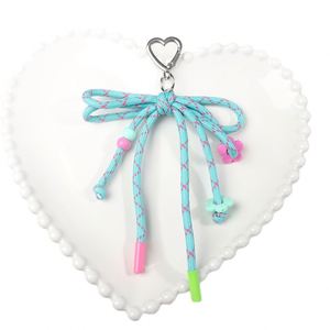 Trendy Woven Bow Keychain Hanging <b>Decoration</b> for Bags Small Gift Accessories with Adjustable Pendant Strap - Product Image 5