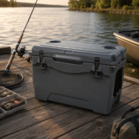 Glacière rigide rotomoulée portable 50QT avec logo personnalisé, isotherme, pour camping, pêche, voyage