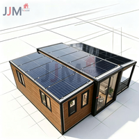 JJM Maison conteneur pliable en acier moderne et extensible de 20 pieds, villa préfabriquée à 2-3 chambres pour usage commercial
