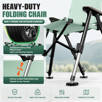 Chaise de pêche tout-terrain pliable avec dossier réglable, cadre en fer, tissu extérieur imperméable pour la pêche à la carpe