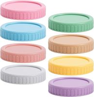 Couvercles à vis en plastique PP pour bocaux Mason à large ouverture, anti-fuite, de remplacement, pour flocons d'avoine, salades, compatibles congélateur