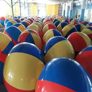 2022 Neuankömmling Anpassen von Outdoor-Spielzeug Blow Up Beach Ball Umwelt freundlicher PVC 100Cm Farbe Aufblasbarer Riesen-Strand ball
