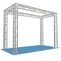 Structure de scène en aluminium avec système de fixation pour enceintes et éclairage, à vendre