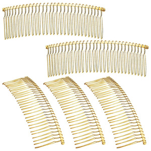 Vente en gros <span class=keywords><strong>de</strong></span> haute qualité 10 15 <span class=keywords><strong>et</strong></span> 20 30 dents fil torsadé argent or peigne à cheveux <span class=keywords><strong>de</strong></span> <span class=keywords><strong>mariée</strong></span> en métal personnalisé pour voiles <span class=keywords><strong>de</strong></span> mariage - Product Image 3