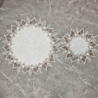 Chemin de table rectangulaire en dentelle tissée brodée, haute qualité, fait main, personnalisable, motifs floraux ajourés, textiles de maison, décorations de table
