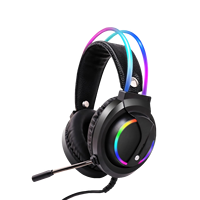 Casque RGB PJT-DEP2467 pour joueurs, vocalisation dynamique avec codec AAC, connecteurs USB, compatible avec PS4, Xbox, PC, ordinateur portable