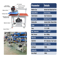 Hochpräzise 60*80cm Sublimations-Heißpresse mit Einstellbarem Druck, Infrarot-Positionierung, T-Shirt Hydraulische Doppelstation