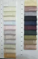 Tissu en satin de polyester jacquard rayé fil argenté B9, résistant aux plis, pour la confection de foulards, shaylas, kaftans et saris