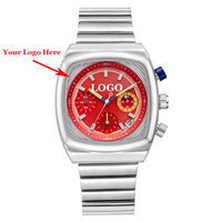 Personalisieren Sie Ihr Logo Hochwertige Herren-Quarzuhr mit Metallarmband Wasserdicht Lässiges Business-Design Quadratisches Zifferblatt Neuerscheinung