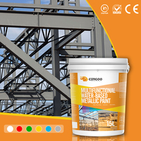 Peinture métallique à base d'eau antirouille, revêtement métallique anticorrosion pour structure en acier, pont, ponte de navire, séchage rapide, usine OEM