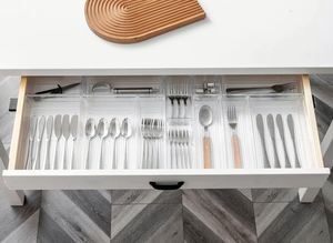 7/16/25pcs Rectangle Clear Eco-Friendly <b>Drawer</b> Organizers Set Multifunctional <b>Storage</b> Bins <b>for</b> Makeup/Jewelries/Bedroom/Office - Product Image 5