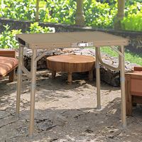 HONGQIANG Table pliante en alliage portable moderne réglable en hauteur pour les parcs à manger en plein air meubles d'extérieur en plastique 1 an