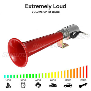 1/2 pièces Klaxon d'air universel 180DB puissant pour voiture, 12V/24V, 180 Hertz, simple trompette, avec compresseur, pour camions, voitures, automobiles - Product Image 4