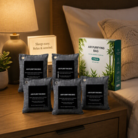 Sachets purificateurs d'air solides aux charbons de bambou naturels, écologiques, pour usage domestique, parfum agrumes favorisant le sommeil, lot de 6