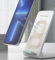Support de chargeur sans fil pliable et écologique 15W pour téléphone portable avec fonction de charge rapide et support