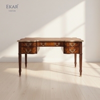 Bureau d'écriture de luxe EKAR Heritage Chancellor |   Table de direction de style anglais sculptée à la main |   EKAR FURNITURE