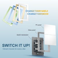 China EE. UU. Estándar 118*75mm 2 Gang Pulsador Interruptores de pared Panel de marco de plástico Hogar 115-250V Uso