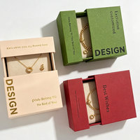 Boîte à tiroir artisanale personnalisée pour bijoux de mariée, avec emballage cadeau à manchon coulissant pour matcha et slogan imprimé sur mesure