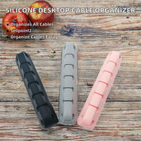 Organisateur de câbles multifonctionnel en silicone pour bureau, gestion des câbles, adhésif universel, enrouleur de câbles USB, rangement à domicile, table, mur