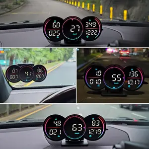 عداد رقمي متعدد الوظائف GPS HUD للسيارات عالمية G17 عداد السرعة شاشة عرض الرأس لجميع السيارات
