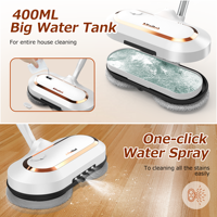 Lave-sol à faible quantité minimale de commande vadrouille avec vadrouille à sol sec humide rechargeable blanche nettoyeur de vadrouille à sol électrique à jet d'eau
