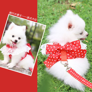 Shine And Shine Pet <b>Harness</b> With Bow Floral Design For Small Medium Dogs Anti Lost Leash Fashion Style - Product Image 2