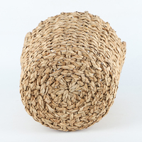 Panier de rangement avec poignée, en jonc de mer tressé, pliable, pour organisation de stock, articles divers et linge