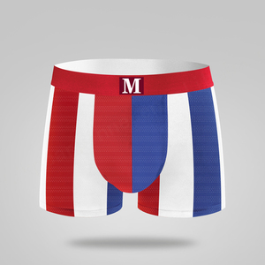 Tricolor Cloth Unisex Adult Shorts Board Denim USA Boxing Trunks OEM Proveedor Fabricación para lucha libre Boxeo-Estilo mexicano - Product Image 5