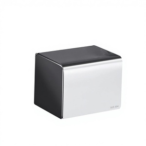 <span class=keywords><strong>Portarotolo</strong></span> da Parete in Acciaio Inossidabile con Coperchio, Design Compatto Salvaspazio, Dispenser Doppio per Carta Igienica - Product Image 1