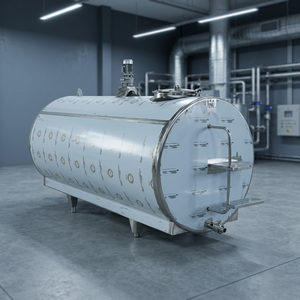 Tanque de Enfriamiento de Leche de Acero Inoxidable Danfoss, Tanque de Almacenamiento Horizontal para Productos Lácteos con Control Automático Inteligente - Product Image 1