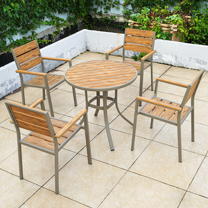 Ensemble <span class=keywords><strong>de</strong></span> meubles <span class=keywords><strong>de</strong></span> <span class=keywords><strong>jardin</strong></span> en teck en gros, <span class=keywords><strong>table</strong></span> <span class=keywords><strong>ronde</strong></span> et chaises, balcon, bistrot, extérieur, imperméable, fabricant, <span class=keywords><strong>bois</strong></span> moderne - Product Image 1