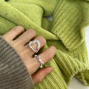 S925 Sterling Silver Geometric <b>Open</b> <b>Ring</b> Round Wave Design Women's Everyday Wear Jewelry Fine <b>Ring</b> - Product Image 3