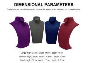 Expositor de Joyería de Alta Gama: Busto de Maniquí de PVC Moldeado por Inyección con Acabado Cepillado para Exhibición de Joyería de Cuello, Soporte Todo en Uno - Product Image 5