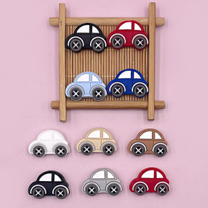 Cl Cartoon <b>Silicone</b> Car <b>Beads</b> For Diy Craft Pen <b>Beads</b> Baby Teether 3 Months Plus - Product Image 1