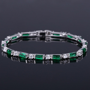 <span class=keywords><strong>Pulseras</strong></span> <span class=keywords><strong>de</strong></span> tenis <span class=keywords><strong>de</strong></span> plata <span class=keywords><strong>de</strong></span> moda con dijes rectangulares <span class=keywords><strong>de</strong></span> circonita cúbica y cristales austriacos rojos y azules para mujer, regalo <span class=keywords><strong>de</strong></span> Navidad y Año Nuevo - Product Image 3