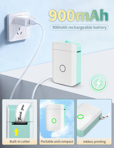 新型便携式热敏标签打印机 203dpi 15mm 纸张尺寸 900mAh 电池 无墨 家用 儿童 学校 小型贴纸 OEM - Product Image 4