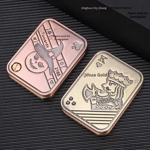 YC-339 Tarjetas Metálicas de Póker AK King, Juguete Fidget Spinner EDC, Alivio del Estrés, Monedas con Sonido al Presionar, Unisex 14 - Product Image 6