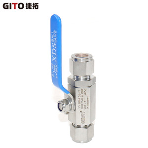 Válvula de Bola GITO de Acero Inoxidable 304 de 3/8'' con Doble Compresión, Diseño de Paso Directo, 1000 PSI - Product Image 5